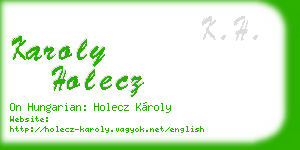 karoly holecz business card